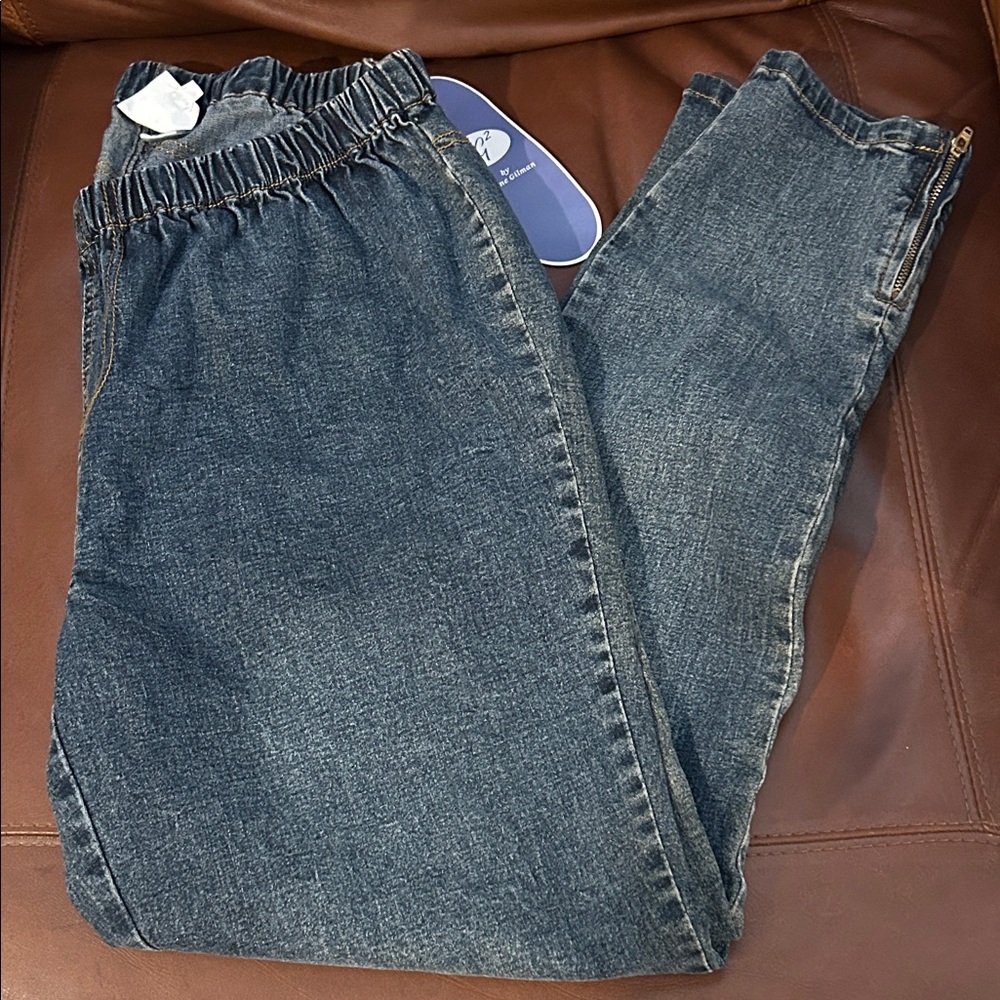 DG2 by Diane Gilman Women's Skinny Mom Jeans - Dark Blue